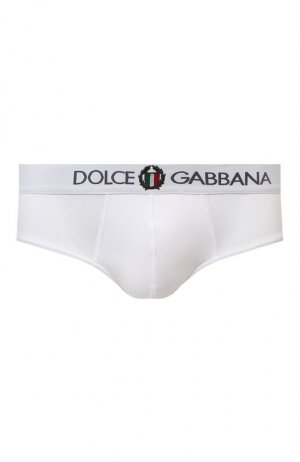 Хлопковые хипсы Dolce & Gabbana. Цвет: белый