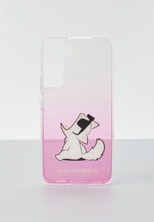 Чехол для телефона Karl Lagerfeld Galaxy S22+ из силикона и пластика с принтом Choupette Fun. Цвет: розовый