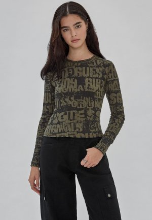 Вязаный свитер ALLOVER-PRINT , цвет mehrfarbig schwarz Guess