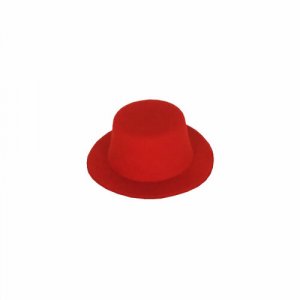 Шляпка цилиндр карнавальная, 13 см, цвет красный Happy Pirate. Цвет: красный/белая