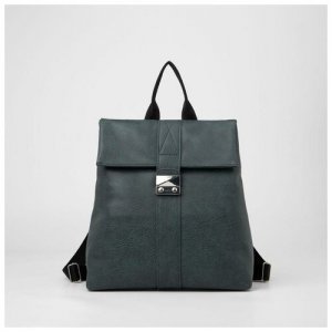 Рюкзак, отдел на клапане, наружный карман, цвет зелёный L-CRAFT. Цвет: зеленый