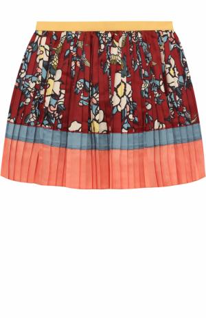 Плиссированная юбка с принтом Dsquared2. Цвет: разноцветный