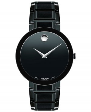 Мужские часы-браслет из нержавеющей стали со швейцарским сапфиром и черным PVD-покрытием, 39 мм Movado