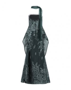 Длинное платье JOVANI. Цвет: темно-зеленый