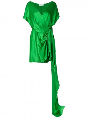 Платье с запахом Michelle Mason. Цвет: зеленый