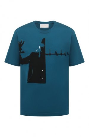 Хлопковая футболка Limitato. Цвет: синий