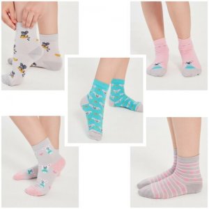 Комплект из 5 пар детских носков LORENZLine микс 1, размер 10-12. Цвет: мультиколор