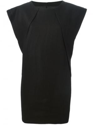Короткое платье с расклешенными рукавами Maison Margiela. Цвет: чёрный