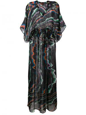 Длинное пляжное платье Missoni. Цвет: чёрный