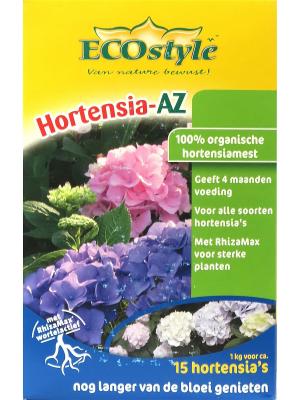 Натуральное органическое удобрение Hortensia-AZ для любых сортов гортензий, 1кг на 10 кв. м ECOstyle. Цвет: желтый, зеленый