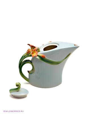 Заварочный чайник Кливия Pavone. Цвет: светло-зеленый, зеленый, оранжевый