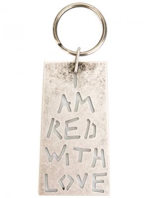 Брелок I Am Red With Love Ann Demeulemeester. Цвет: металлический