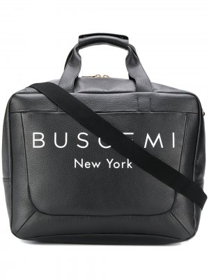 Дорожная сумка с логотипом Buscemi. Цвет: черный