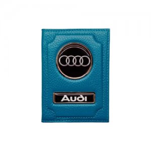 Обложка для автодокументов 1-6-818, бирюзовый Audi