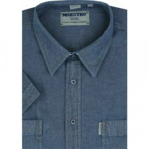 Рубашка, размер 50-52/L, синий Maestro. Цвет: синий/темно-синий