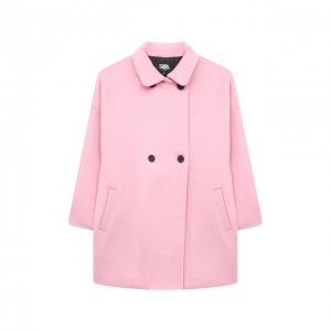 Пальто Karl Lagerfeld Kids. Цвет: розовый