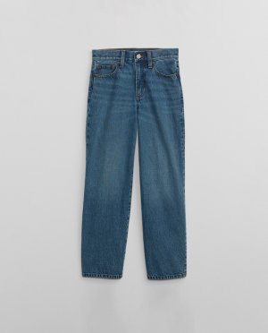Свободные джинсы для мальчика стираного синего цвета Gap, синий GAP