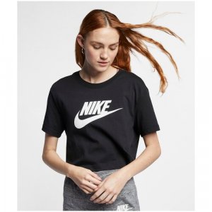 Топ , размер S, черный NIKE. Цвет: черный