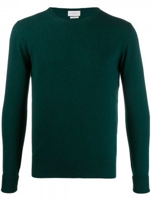 Пуловер с круглым вырезом в рубчик Ballantyne. Цвет: зеленый