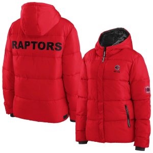 Женская одежда от Erin Andrews Красная плюшевая куртка-пуховик с молнией во всю длину Toronto Raptors Unbranded
