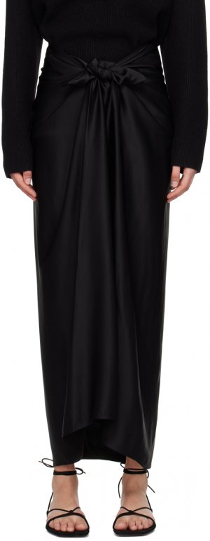 Черная длинная юбка с узлом Toteme Totême