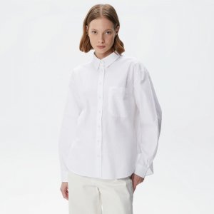 Блузы и рубашки Женская рубашка Oversize Fit Lacoste. Цвет: белый
