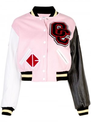 Укороченная спортивная куртка с контрастной отделкой Opening Ceremony. Цвет: розовый