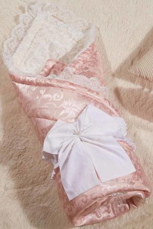 Одеяло-конверт 100х100 VERONICA FRANKO. Цвет: белый, розовый