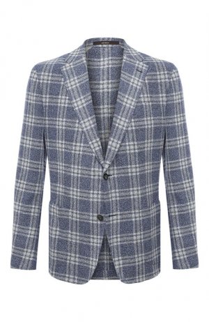Пиджак из вискозы и хлопка Windsor. Цвет: синий