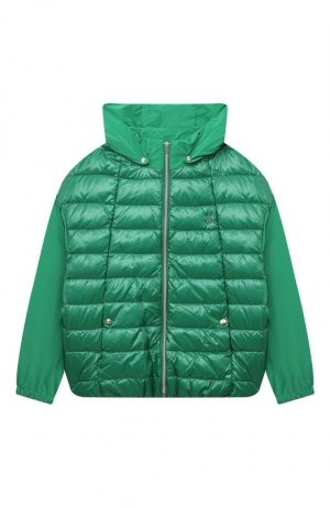 Пуховая куртка Herno. Цвет: зелёный