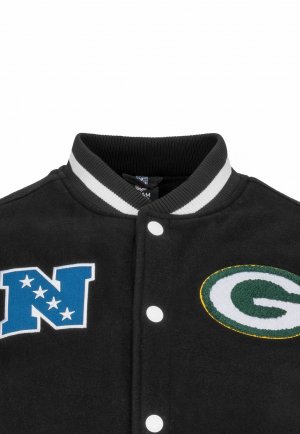 Куртка-бомбер VARSITY NFL SIDELINE BAY PACKERS New Era, цвет black ERA