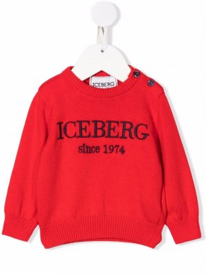 Джемпер с логотипом Iceberg Kids. Цвет: красный