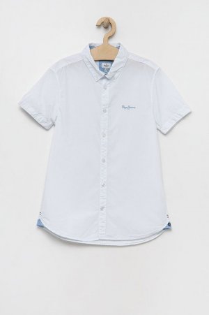 Детская хлопковая рубашка Misterton, белый Pepe Jeans