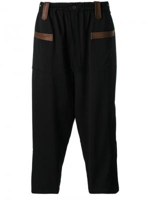 Классические укороченные брюки Yohji Yamamoto. Цвет: чёрный