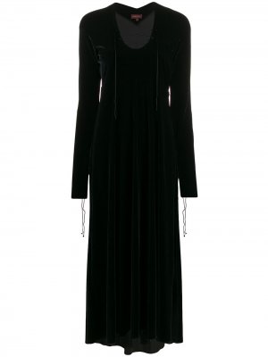Длинное платье 1990-х годов со шнуровкой Romeo Gigli Pre-Owned. Цвет: черный
