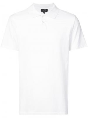 Классическая футболка поло A.P.C.. Цвет: белый
