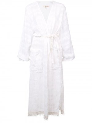 Платье-халат Kelali с завязкой на талии lemlem. Цвет: белый