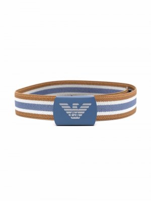 Striped buckle belt Emporio Armani Kids. Цвет: синий