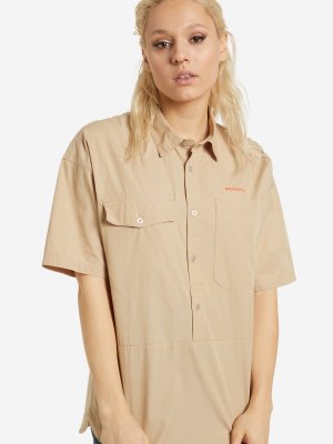 Рубашка с коротким рукавом женская , Бежевый Merrell. Цвет: бежевый
