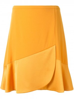 Расклешенная юбка мини Paule Ka. Цвет: желтый