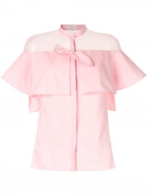 Полупрозрачная рубашка Delpozo. Цвет: розовый