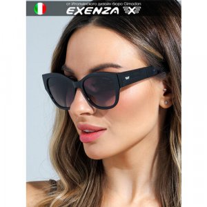 Солнцезащитные очки , черный, бирюзовый Exenza. Цвет: черный/бирюзовый