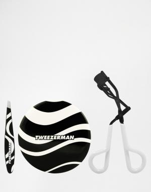 Набор из зеркальца, щипчиков и щипцов для завивки ресницы O Tweezerman. Цвет: зеркальце и щипчики