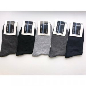 Мужские носки , высокие, ручная работа, бесшовные, размер 41/47, мультиколор Береза. Цвет: черный/синий/серый