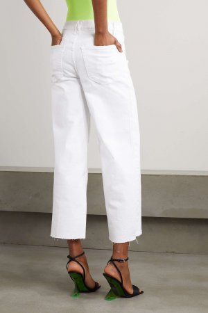 GOOD AMERICAN укороченные широкие джинсы Waist с высокой посадкой, белый