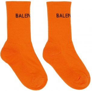 Оранжевые носки для тенниса Balenciaga