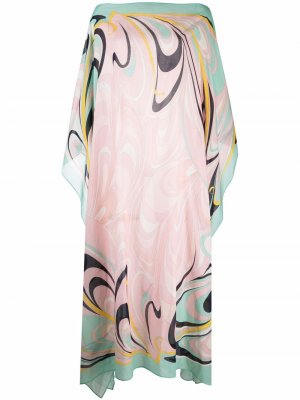 Пляжное платье с графичным принтом Emilio Pucci. Цвет: розовый