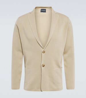 Однобортный блейзер из хлопкового трикотажа , бежевый Thom Sweeney