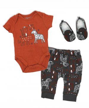 Боди Stay Wild для мальчиков, брюки и обувь бега, комплект из 3 предметов , мультиколор Lily & Jack