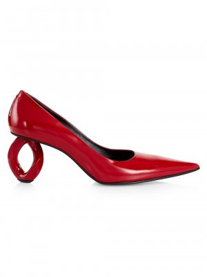 Кожаные туфли на каблуке с цепочкой , красный JW Anderson